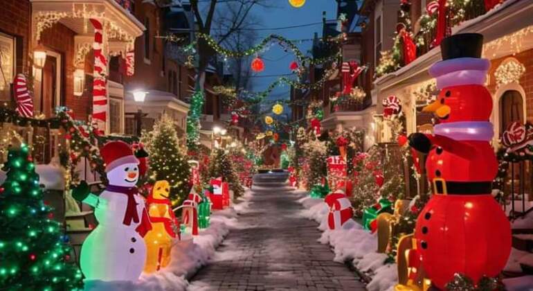 Visita guiada gratuita às luzes de Natal em Dyker Heights Brooklyn, Nova Iorque